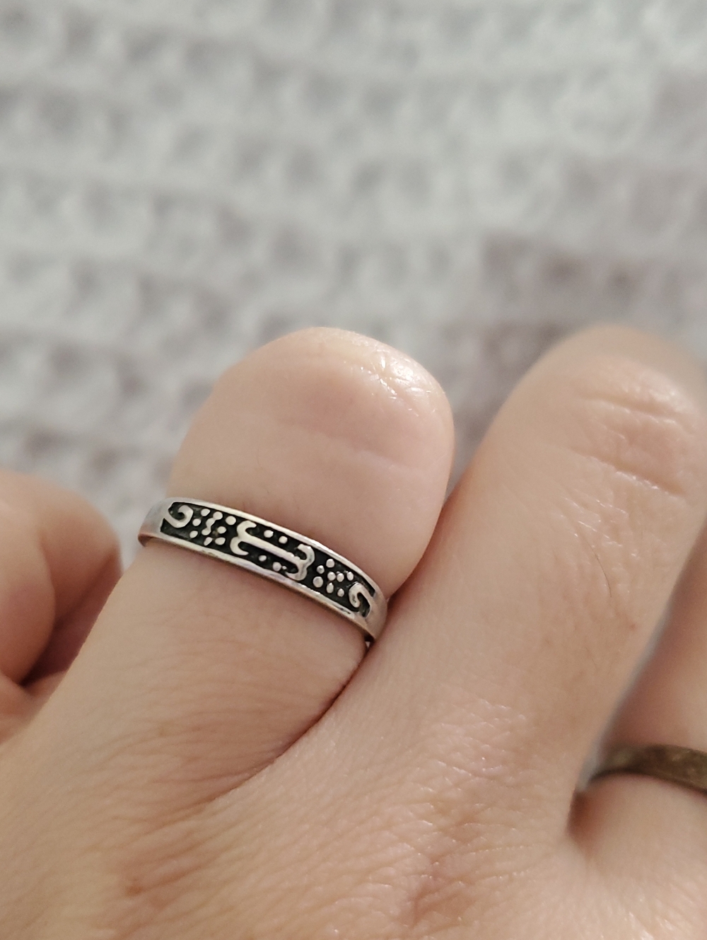 925 Sterling Silver Band Ring • Celtic Ethnic Engraved Design
